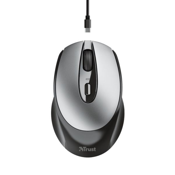 Trust Zaya Oplaadbare Draadloze Muis - Compacte muis – Oplaadbaar – 4 knoppen – Zwart (23809)