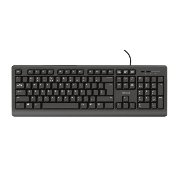 Trust Primo Stil Toetsenbord QWERTY - toetsenbord – stil typen – morsbestendig ontwerp – zwart