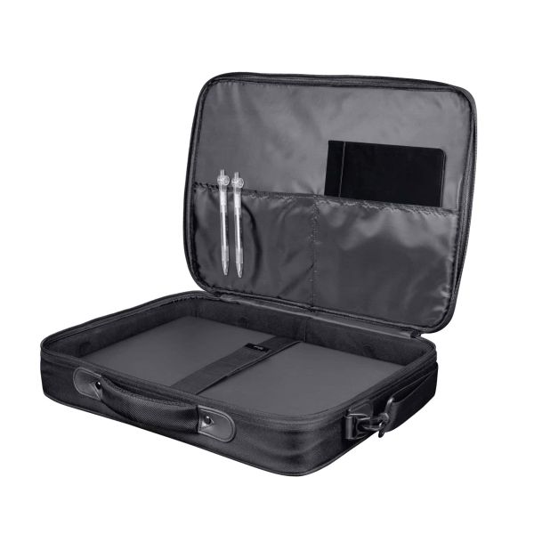 Trust Atlanta Laptop Tas 15,6 inch Eco - Laptop schoudertas – Voor laptops tot 15,6 inch – Gerecycled materiaal – Zwart (24189) Trust Atlanta Laptop Tas 15,6 inch Eco - Laptop schoudertas – Voor laptops tot 15,6 inch – Gerecycled materiaal – Zwart (24189)