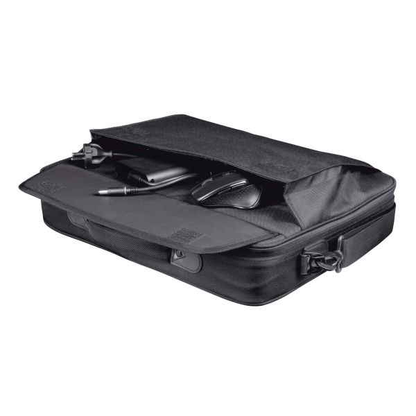 Trust Atlanta Laptop Tas 15,6 inch Eco - Laptop schoudertas – Voor laptops tot 15,6 inch – Gerecycled materiaal – Zwart (24189) Trust Atlanta Laptop Tas 15,6 inch Eco - Laptop schoudertas – Voor laptops tot 15,6 inch – Gerecycled materiaal – Zwart (24189)