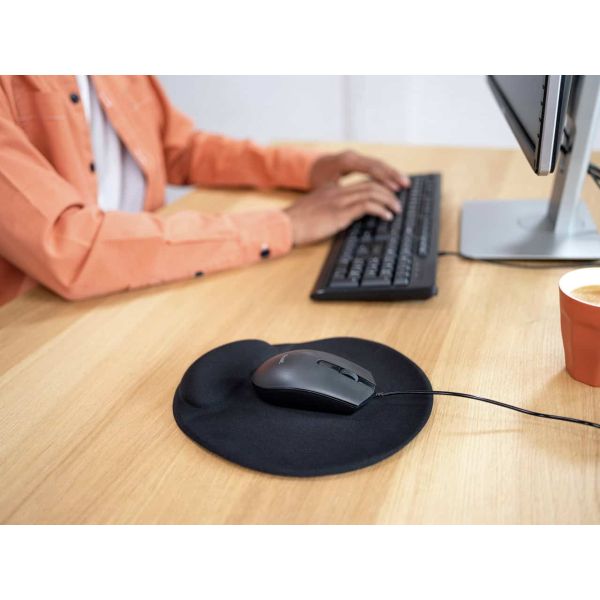 Trust Basi Bedrade Muis - Ambidextere muis – 3 knoppen – 1200 DPI – Zwart (24271)
