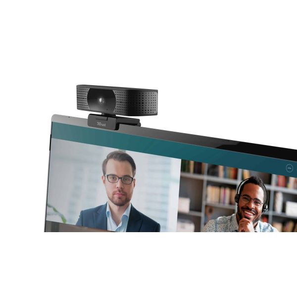 Trust Teza 4K Webcam - Ultra HD webcam – 3840 x 2160 resolutie – Dubbele microfoon – Zwart (24280) Trust Teza 4K Webcam - Ultra HD webcam – 3840 x 2160 resolutie – Dubbele microfoon – Zwart (24280)