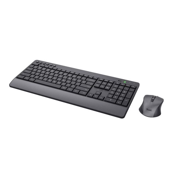 Trust Trezo toetsenbord Inclusief muis RF Draadloos QWERTY Amerikaans Engels Zwart (24529)