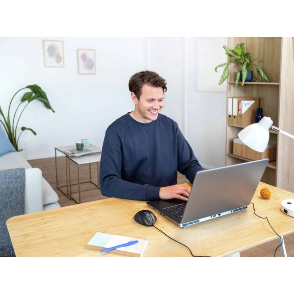 Trust Fyda Bedrade Muis Eco - muis – bedrade muis – comfort ontwerp – zwart (24728)