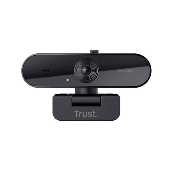 Trust TW‑200 Full HD Webcam – webcam – business model - met groothoeklens en privacyfilter – Zwart (24734)