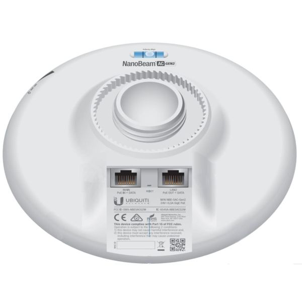 Ubiquiti NanoBeam 5AC Gen 2 Netwerkbrug 450 Mbit/s Wit (NBE-5AC-GEN2)