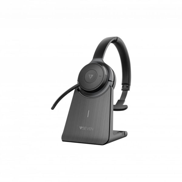 V7 HB605M hoofdtelefoon/headset Draadloos Handheld Kantoor/callcenter USB Type-C Bluetooth Zwart, Grijs (HB605M)