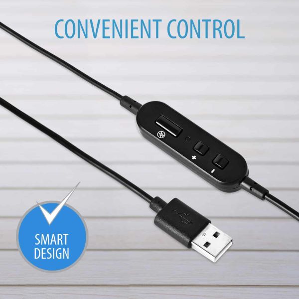 V7 HU311-2EP hoofdtelefoon/headset Bedraad Hoofdband Kantoor/callcenter USB Type-A Zwart (HU311-2EP)