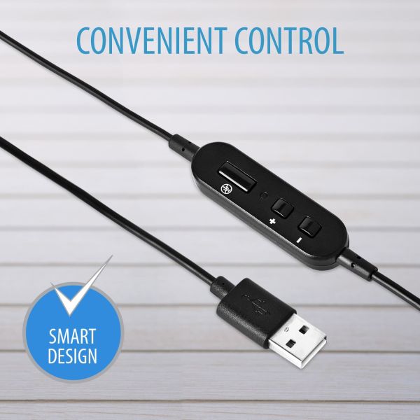 V7 HU311-2EP hoofdtelefoon/headset Bedraad Hoofdband Kantoor/callcenter USB Type-A Zwart (HU311-2EP)