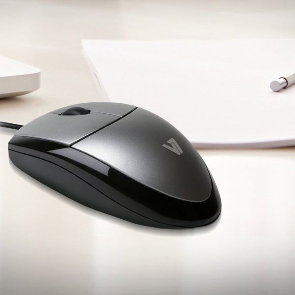 V7 MV3000010-5EC muis Kantoor USB Type-A Optisch 1000 DPI (MV3000010-5EC)