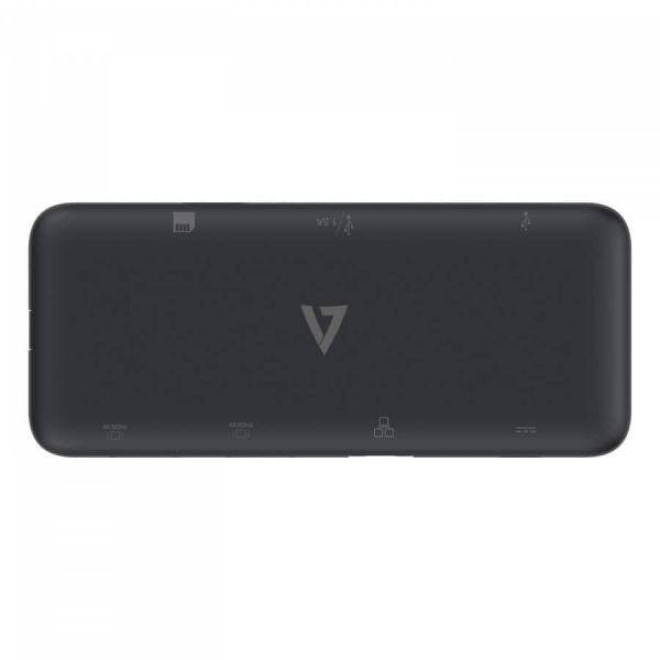 V7 UCMINIDOCKDUAL-PT notebook dock & poortreplicator Docking USB 3.2 Gen 1 (3.1 Gen 1) Type-C Zwart (UCMINIDOCKDUAL-PT)