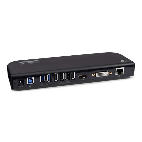 V7 UDDS2 notebook dock & poortreplicator Docking USB 2.0 Zwart (UDDS2)