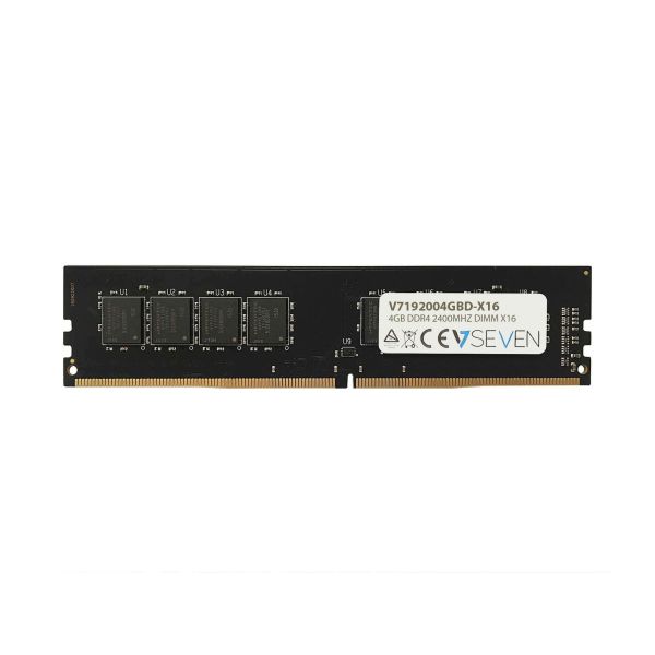 V7 V7192004GBD-X16 geheugenmodule 4 GB 1 x 4 GB DDR4 2400 MHz (V7192004GBD-X16)