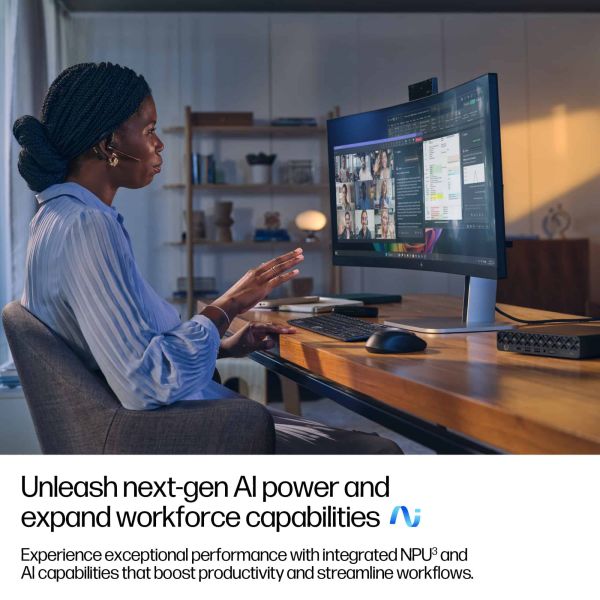 HP EliteDesk 8 G1a Next Gen AI Mini 998X9ET#ABU AMD Ryzen Al 7 350 32GB 1TB SSD Win 11 Pro Black (998X9ET)