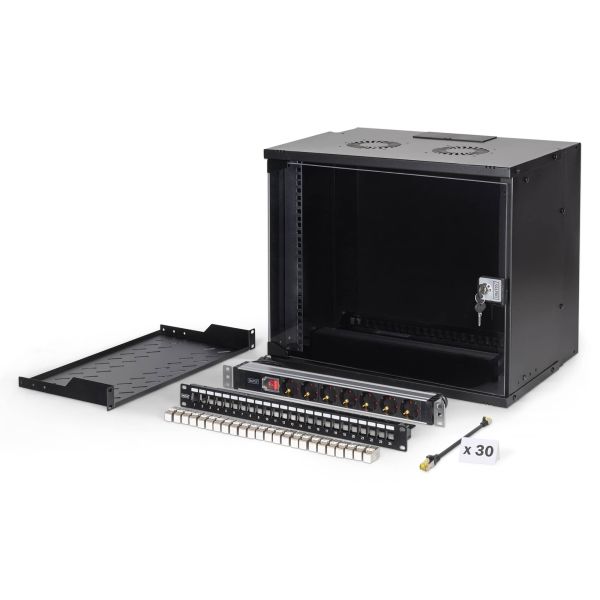 DIGITUS Network Set SOHO Pro, 483 mm (19 inches) - 9U, 540 x 400 mm (W x D) (DN-49205-SET)