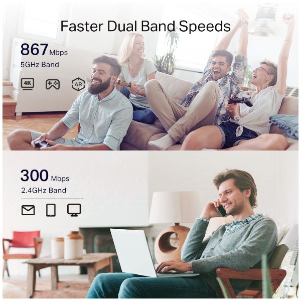TP-Link RE335 Netwerkrepeater 867 Mbit/s Wit (RE335) TP-Link RE335 Netwerkrepeater 867 Mbit/s Wit (RE335)