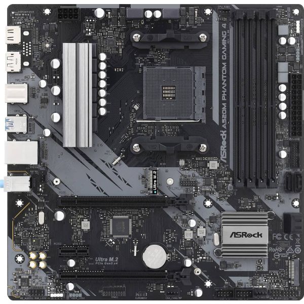 ASRock A520M Phantom Gaming 4 Mainboard (90-MXBEK0-A0UAYZ)
