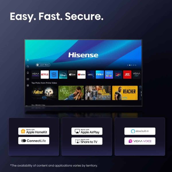 Hisense 43E77Q 109,2 cm (43") 4K Ultra HD Smart TV Wifi Zwart (20016387)
