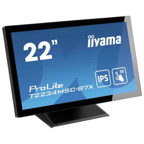 iiyama ProLite T2234MSC-B7X computer monitor 54,6 cm (21.5") 1920 x 1080 Pixels Full HD Touchscreen Zwart (T2234MSC-B7X)