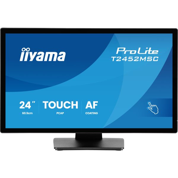 iiyama ProLite T2452MSC-B2 computer monitor 61 cm (24") 1920 x 1080 Pixels Full HD Touchscreen Zwart (T2452MSC-B2)