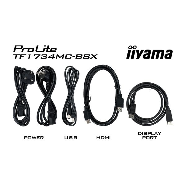 iiyama ProLite TF1734MC-B8X computer monitor 43,2 cm (17") 1280 x 1024 Pixels Touchscreen (TF1734MC-B8X)