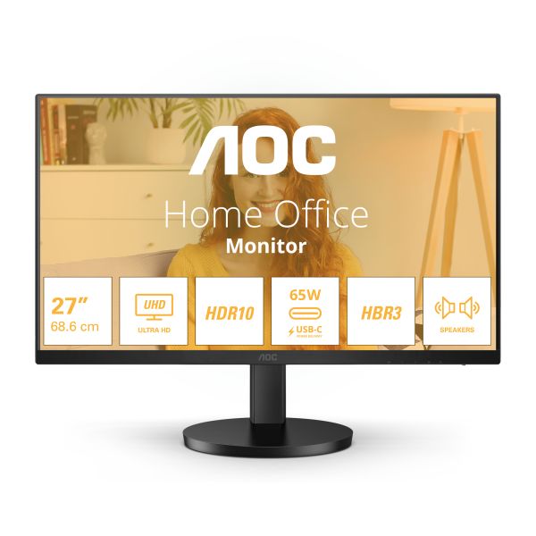 AOC B3 U27B3CF computer monitor 68,6 cm (27") 3840 x 2160 Pixels 4K Ultra HD LCD Zwart (U27B3CF) AOC B3 U27B3CF computer monitor 68,6 cm (27") 3840 x 2160 Pixels 4K Ultra HD LCD Zwart (U27B3CF)