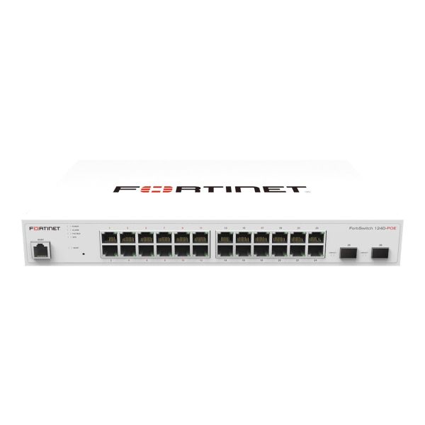 Fortinet FortiSwitch-124F-POE Switch met 24 GE en POE+ (FS-124F-POE-EU)