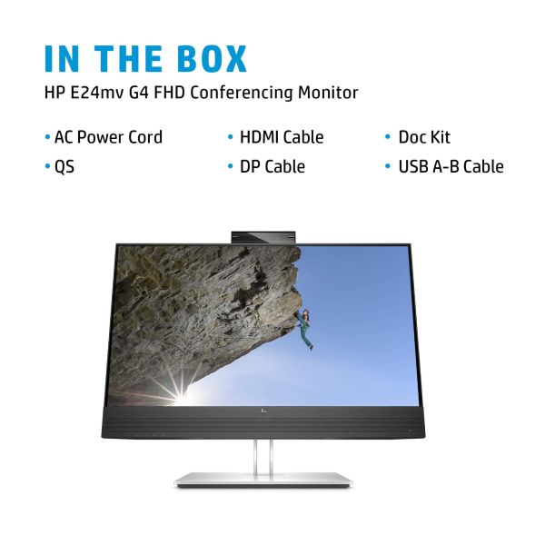 HPI E24mv G4 FHD Conferencing Monitor 60.5cm (23.8 Inch) 1920 X 1080 Pixels Full HD (169L0AT#ABB)