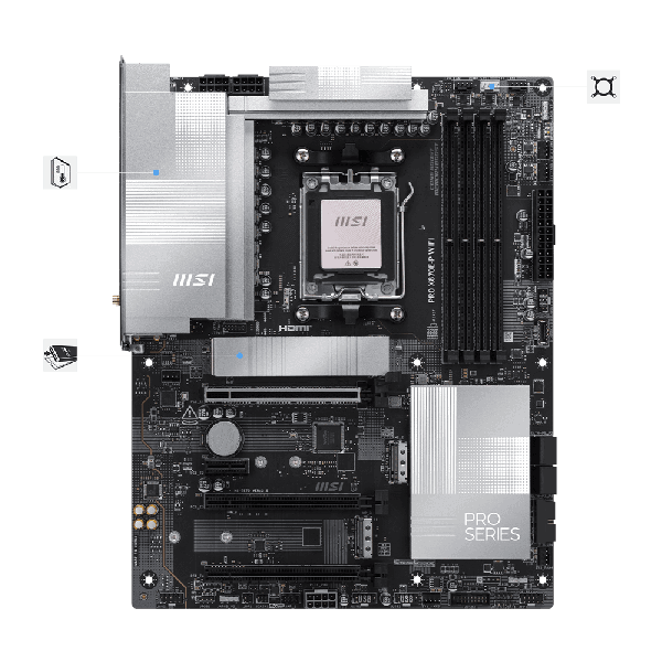 MSI X870E Gaming Plus Wi-Fi Moederbord AM5 Socket (911-7E70-001)