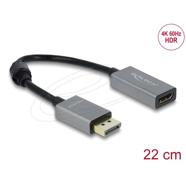 DELOCK Aktiver DisplayPort 1.4 > HDMI Adapter 8K HDR Funkt. (64366)