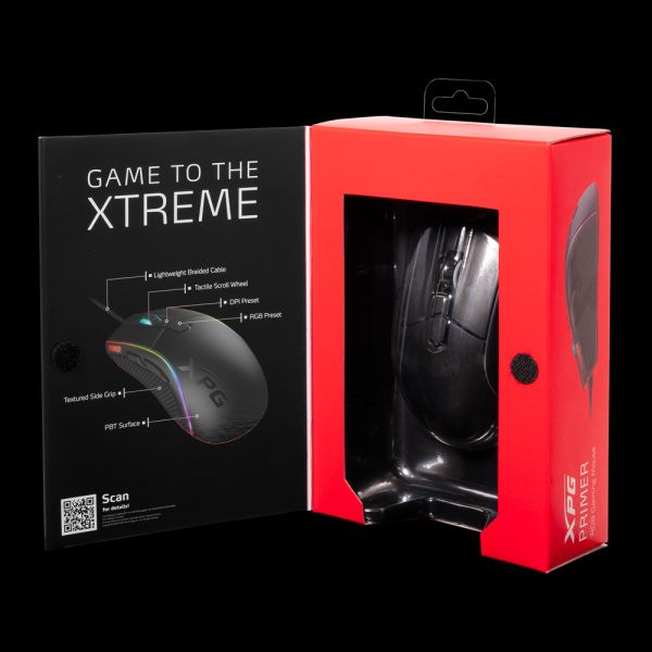 XPG PRIMER muis Gamen Rechtshandig USB Type-A Optisch 12000 DPI (75260144)