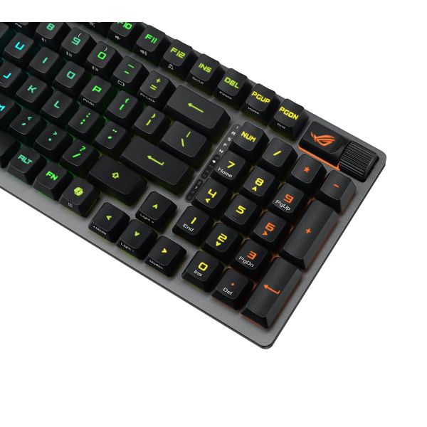 ASUS ROG Strix Scope II 96 RX Wireless toetsenbord Gamen USB + RF Wireless + Bluetooth Zwart (90MP03S0-BKDA20) ASUS ROG Strix Scope II 96 RX Wireless toetsenbord Gamen USB + RF Wireless + Bluetooth Zwart (90MP03S0-BKDA20)