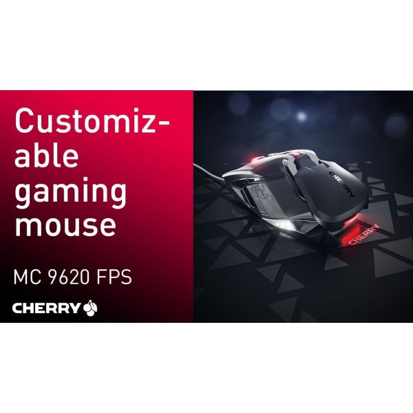 CHERRY MC 9620 FPS muis Gamen Ambidextrous USB Type-A Optisch 12000 DPI (JM-9620) CHERRY MC 9620 FPS muis Gamen Ambidextrous USB Type-A Optisch 12000 DPI (JM-9620)