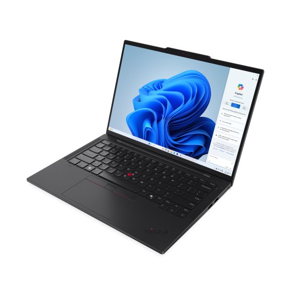 Lenovo ThinkPad T14s Gen 5 Intel Core Ultra 7 155U Laptop 35,6 cm (14") WUXGA 16 GB LPDDR5x-SDRAM 512 GB SSD Wi-Fi 6E (802.11ax) Windows 11 Pro Duits Zwart (21LS0028GE)
