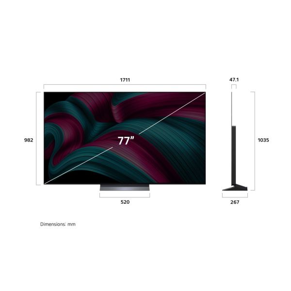 LG OLED77C58LA.AEU tv 195,6 cm (77") 4K Ultra HD Smart TV Wifi Zwart (OLED77C58LA.AEU)