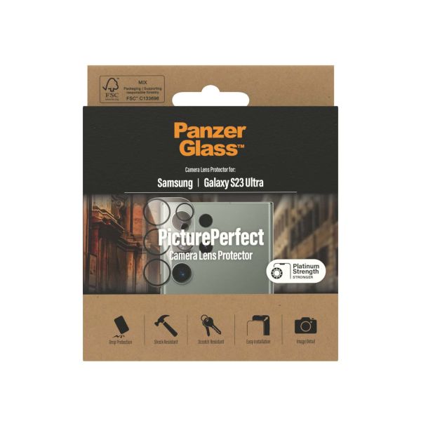 PanzerGlass ® PicturePerfect Camera Lens Protector Samsung Galaxy S23 Ultra Doorzichtige schermbeschermer 1 stuk(s) (0441) PanzerGlass ® PicturePerfect Camera Lens Protector Samsung Galaxy S23 Ultra Doorzichtige schermbeschermer 1 stuk(s) (0441)