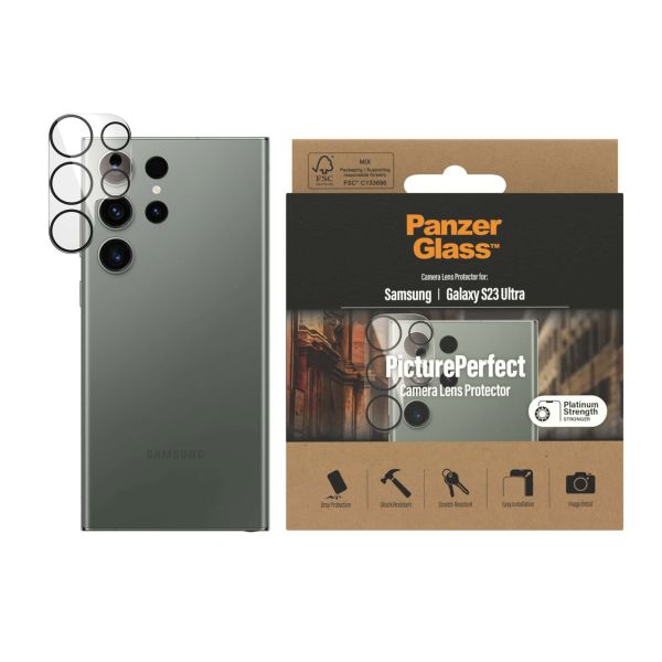 PanzerGlass ® PicturePerfect Camera Lens Protector Samsung Galaxy S23 Ultra Doorzichtige schermbeschermer 1 stuk(s) (0441) PanzerGlass ® PicturePerfect Camera Lens Protector Samsung Galaxy S23 Ultra Doorzichtige schermbeschermer 1 stuk(s) (0441)