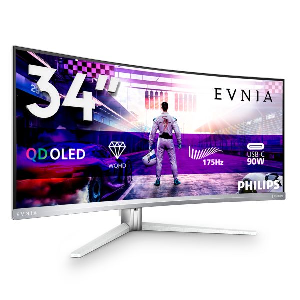 Philips 34M2C8600/00 computer monitor 86,4 cm (34") 3440 x 1440 Pixels Wide Quad HD OLED Wit (34M2C8600/00) Philips 34M2C8600/00 computer monitor 86,4 cm (34") 3440 x 1440 Pixels Wide Quad HD OLED Wit (34M2C8600/00)