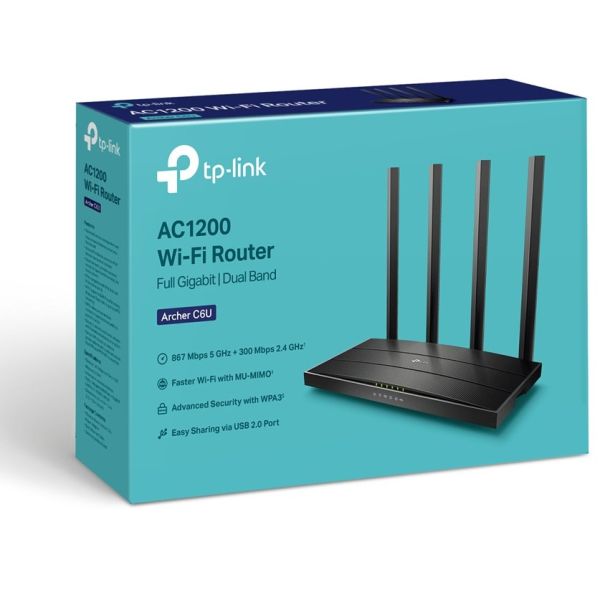TP-Link Archer C6U AC1200 WiFi Dual Band Router (ARCHERC6U)