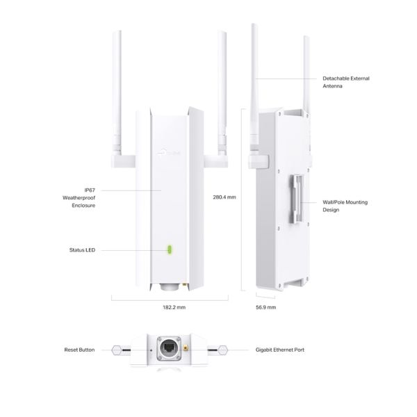 TP-Link EAP625-Outdoor HD AX1800 Wi-Fi 6 Access Point (EAP625-OUTDOORHD)
