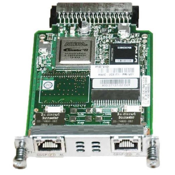 Cisco HWIC-2CE1T1-PRI 2-poort Channelized T1/E1 Interface Card (HWIC-2CE1T1-PRI)