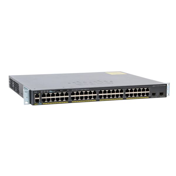 Cisco 48 10/100/1000 Power over Ethernet Plus (PoE+) ports (PoE budget of 740 W) (WS-C2960X-48FPDL++)