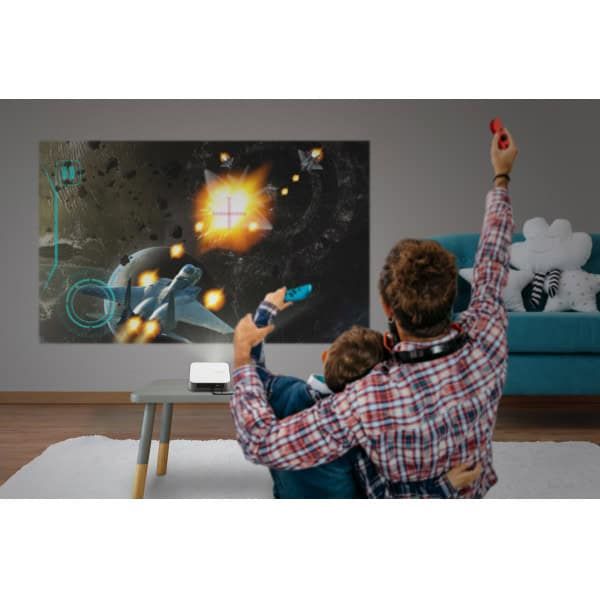 Viewsonic M2e beamer/projector Projector met korte projectieafstand 1000 ANSI lumens LED 1080p (1920x1080) 3D Grijs, Wit (PX701-4K)