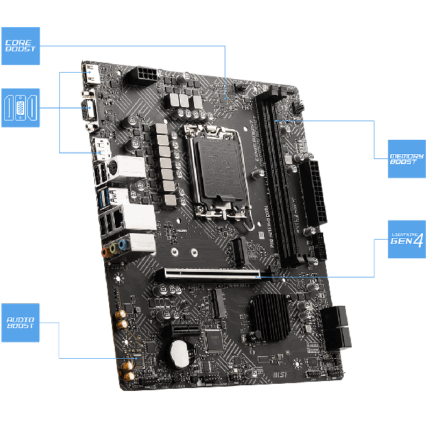 MSI PRO H610M-G DDR4 Moederbord (PROH610M-GDDR4)