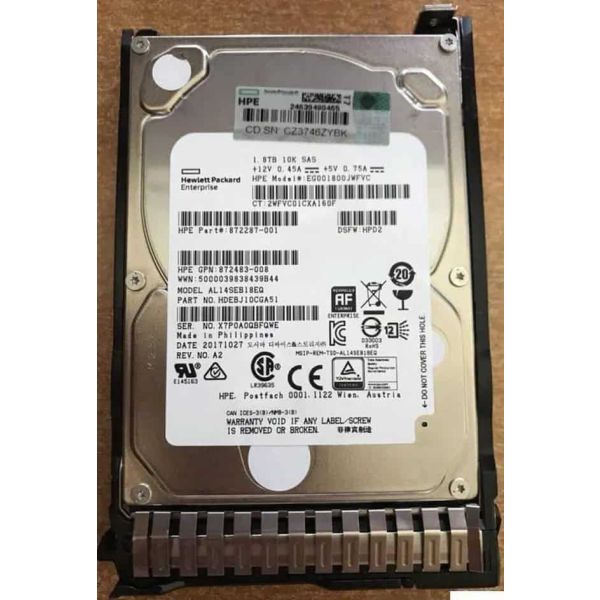 HP 1.8TB SAS 12G 10K SFF SC 512e (872287-001-RFB)