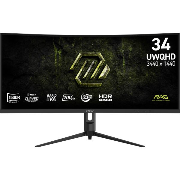 MSI MAG 342CQRF E20 computer monitor 86,4 cm (34") 3440 x 1440 Pixels UltraWide Quad HD LCD Zwart (MAG 342CQRF E20)