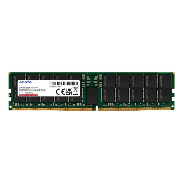 ADATA AD5R560032G20-SHYA geheugenmodule 32 GB 1 x 32 GB DDR5 5600 MT/s 288-pin DIMM ECC (AD5R560032G20-SHYA)