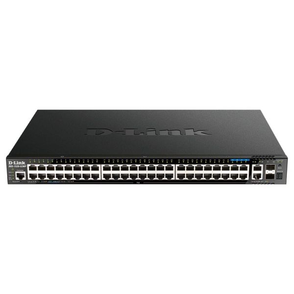 D-Link DGS-1520-52MP netwerk-switch Managed L3 Gigabit Ethernet (10/100/1000) Power over Ethernet (PoE) 1U Zwart (DGS-1520-52MP)