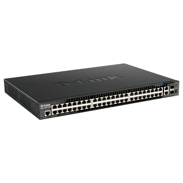 D-Link DGS-1520-52MP netwerk-switch Managed L3 Gigabit Ethernet (10/100/1000) Power over Ethernet (PoE) 1U Zwart (DGS-1520-52MP) D-Link DGS-1520-52MP netwerk-switch Managed L3 Gigabit Ethernet (10/100/1000) Power over Ethernet (PoE) 1U Zwart (DGS-1520-52MP)