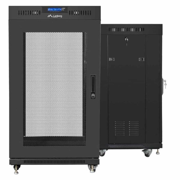 Lanberg Rack Cabinet 19inch Free-Standing 22U 600x600 met Mesh Door (FF01-6622-23BL)